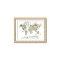 Picture of World Map with Animals CC _GroupedProduct_Rectangle_Landscape_Mini_ _GroupedProduct_Rectangle_Landscape_Framed_Matted_