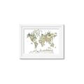 Picture of World Map with Animals CC _GroupedProduct_Rectangle_Landscape_Mini_ _GroupedProduct_Rectangle_Landscape_Framed_Matted_