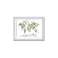 Picture of World Map with Animals CC _GroupedProduct_Rectangle_Landscape_Mini_ _GroupedProduct_Rectangle_Landscape_Framed_Matted_