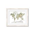 Picture of World Map with Animals CC _GroupedProduct_Rectangle_Landscape_Mini_ _GroupedProduct_Rectangle_Landscape_Framed_Matted_