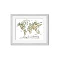 Picture of World Map with Animals CC _GroupedProduct_Rectangle_Landscape_Mini_ _GroupedProduct_Rectangle_Landscape_Framed_Matted_