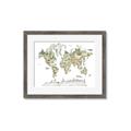 Picture of World Map with Animals CC _GroupedProduct_Rectangle_Landscape_Mini_ _GroupedProduct_Rectangle_Landscape_Framed_Matted_