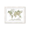 Picture of World Map with Animals CC _GroupedProduct_Rectangle_Landscape_Mini_ _GroupedProduct_Rectangle_Landscape_Framed_Matted_