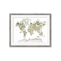 Picture of World Map with Animals CC _GroupedProduct_Rectangle_Landscape_Mini_ _GroupedProduct_Rectangle_Landscape_Framed_Matted_