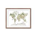 Picture of World Map with Animals CC _GroupedProduct_Rectangle_Landscape_Mini_ _GroupedProduct_Rectangle_Landscape_Framed_Matted_