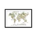 Picture of World Map with Animals CC _GroupedProduct_Rectangle_Landscape_Mini_ _GroupedProduct_Rectangle_Landscape_Framed_Matted_