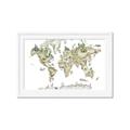 Picture of World Map with Animals CC _GroupedProduct_Rectangle_Landscape_Mini_ _GroupedProduct_Rectangle_Landscape_Framed_Matted_