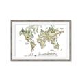 Picture of World Map with Animals CC _GroupedProduct_Rectangle_Landscape_Mini_ _GroupedProduct_Rectangle_Landscape_Framed_Matted_