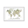 Picture of World Map with Animals CC _GroupedProduct_Rectangle_Landscape_Mini_ _GroupedProduct_Rectangle_Landscape_Framed_Matted_