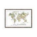 Picture of World Map with Animals CC _GroupedProduct_Rectangle_Landscape_Mini_ _GroupedProduct_Rectangle_Landscape_Framed_Matted_