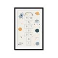 Picture of Space Numbers _GroupedProduct_Rectangle_Portrait_Mini_ _GroupedProduct_Rectangle_Portrait_Framed_Matted_