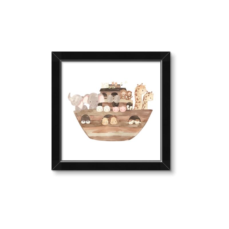 Picture of Watercolor Noahs Ark _GroupedProduct_Square_Mini_ _GroupedProduct_Square_Framed_Matted_