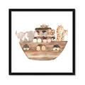 Picture of Watercolor Noahs Ark _GroupedProduct_Square_Mini_ _GroupedProduct_Square_Framed_Matted_