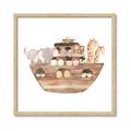 Picture of Watercolor Noahs Ark _GroupedProduct_Square_Mini_ _GroupedProduct_Square_Framed_Matted_
