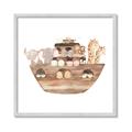 Picture of Watercolor Noahs Ark _GroupedProduct_Square_Mini_ _GroupedProduct_Square_Framed_Matted_