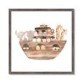 Picture of Watercolor Noahs Ark _GroupedProduct_Square_Mini_ _GroupedProduct_Square_Framed_Matted_