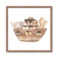 Picture of Watercolor Noahs Ark _GroupedProduct_Square_Mini_ _GroupedProduct_Square_Framed_Matted_