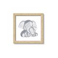Picture of Mother and baby elephant _GroupedProduct_Square_Mini_ _GroupedProduct_Square_Framed_Matted_