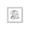 Picture of Mother and baby elephant _GroupedProduct_Square_Mini_ _GroupedProduct_Square_Framed_Matted_