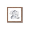 Picture of Mother and baby elephant _GroupedProduct_Square_Mini_ _GroupedProduct_Square_Framed_Matted_