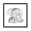 Picture of Mother and baby elephant _GroupedProduct_Square_Mini_ _GroupedProduct_Square_Framed_Matted_