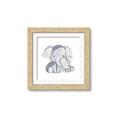 Picture of Mother and baby elephant _GroupedProduct_Square_Mini_ _GroupedProduct_Square_Framed_Matted_