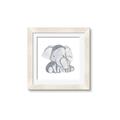 Picture of Mother and baby elephant _GroupedProduct_Square_Mini_ _GroupedProduct_Square_Framed_Matted_