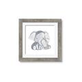 Picture of Mother and baby elephant _GroupedProduct_Square_Mini_ _GroupedProduct_Square_Framed_Matted_