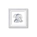 Picture of Mother and baby elephant _GroupedProduct_Square_Mini_ _GroupedProduct_Square_Framed_Matted_