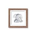 Picture of Mother and baby elephant _GroupedProduct_Square_Mini_ _GroupedProduct_Square_Framed_Matted_