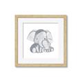 Picture of Mother and baby elephant _GroupedProduct_Square_Mini_ _GroupedProduct_Square_Framed_Matted_