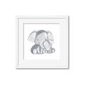 Picture of Mother and baby elephant _GroupedProduct_Square_Mini_ _GroupedProduct_Square_Framed_Matted_