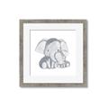 Picture of Mother and baby elephant _GroupedProduct_Square_Mini_ _GroupedProduct_Square_Framed_Matted_