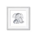 Picture of Mother and baby elephant _GroupedProduct_Square_Mini_ _GroupedProduct_Square_Framed_Matted_