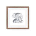 Picture of Mother and baby elephant _GroupedProduct_Square_Mini_ _GroupedProduct_Square_Framed_Matted_
