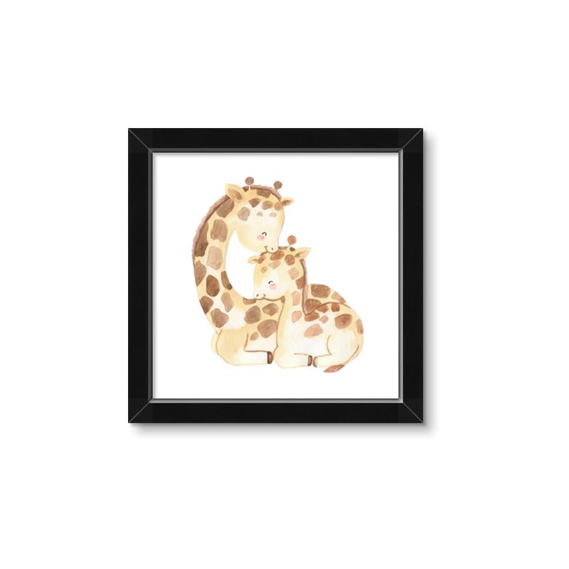 Picture of Mother and baby Giraffe _GroupedProduct_Square_Mini_ _GroupedProduct_Square_Framed_Matted_