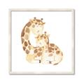Picture of Mother and baby Giraffe _GroupedProduct_Square_Mini_ _GroupedProduct_Square_Framed_Matted_