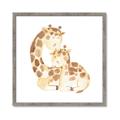 Picture of Mother and baby Giraffe _GroupedProduct_Square_Mini_ _GroupedProduct_Square_Framed_Matted_