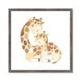Picture of Mother and baby Giraffe _GroupedProduct_Square_Mini_ _GroupedProduct_Square_Framed_Matted_