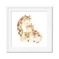 Picture of Mother and baby Giraffe _GroupedProduct_Square_Mini_ _GroupedProduct_Square_Framed_Matted_