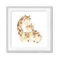 Picture of Mother and baby Giraffe _GroupedProduct_Square_Mini_ _GroupedProduct_Square_Framed_Matted_