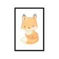 Picture of Woodland animals fox, _GroupedProduct_Rectangle_Portrait_Mini_ _GroupedProduct_Rectangle_Portrait_Framed_Matted_