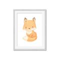 Picture of Woodland animals fox, _GroupedProduct_Rectangle_Portrait_Mini_ _GroupedProduct_Rectangle_Portrait_Framed_Matted_