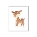 Picture of Woodland animals Deer _GroupedProduct_Rectangle_Portrait_Mini_ _GroupedProduct_Rectangle_Portrait_Framed_Matted_