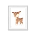 Picture of Woodland animals Deer _GroupedProduct_Rectangle_Portrait_Mini_ _GroupedProduct_Rectangle_Portrait_Framed_Matted_