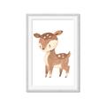 Picture of Woodland animals Deer _GroupedProduct_Rectangle_Portrait_Mini_ _GroupedProduct_Rectangle_Portrait_Framed_Matted_