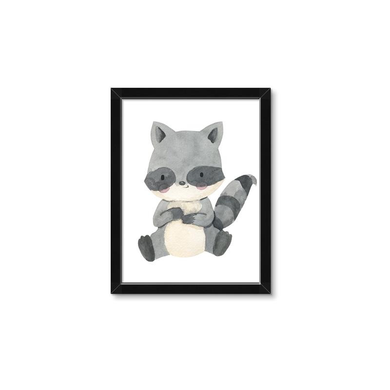 Picture of Woodland animals Raccoon _GroupedProduct_Rectangle_Portrait_Mini_ _GroupedProduct_Rectangle_Portrait_Framed_Matted_