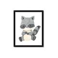 Picture of Woodland animals Raccoon _GroupedProduct_Rectangle_Portrait_Mini_ _GroupedProduct_Rectangle_Portrait_Framed_Matted_