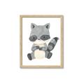 Picture of Woodland animals Raccoon _GroupedProduct_Rectangle_Portrait_Mini_ _GroupedProduct_Rectangle_Portrait_Framed_Matted_