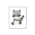 Picture of Woodland animals Raccoon _GroupedProduct_Rectangle_Portrait_Mini_ _GroupedProduct_Rectangle_Portrait_Framed_Matted_
